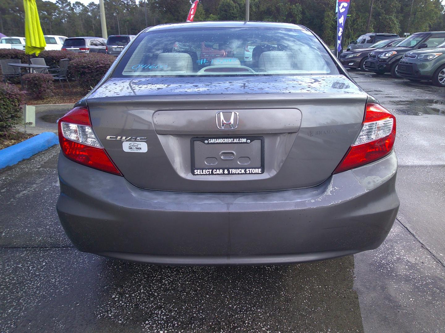 2012 GRAY HONDA CIVIC LX (19XFB2F59CE) , located at 390 Hansen Avenue, Orange Park, FL, 32065, (904) 276-7933, 30.130497, -81.787529 - Photo#3